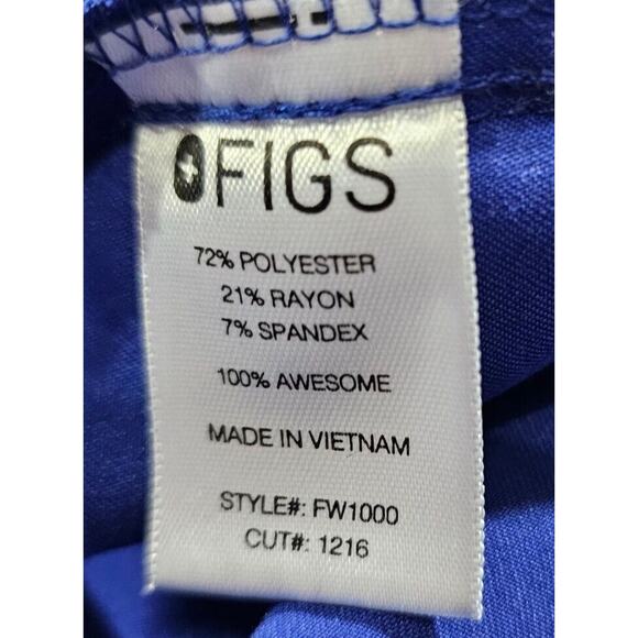 FIGS Technical Scrub Top FW1000 Nurse Catarina Pocket Blue WOMENS SIZE XS - Picture 3 of 9